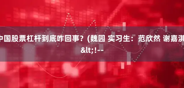 中国股票杠杆到底咋回事？(魏园 实习生：范欣然 谢嘉淇)<!--